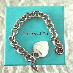 Tiffany & Co heart charm bracelet